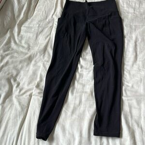 Athleta Salutation 7/8 In Powervita  Black Yoga Leggings Size XS